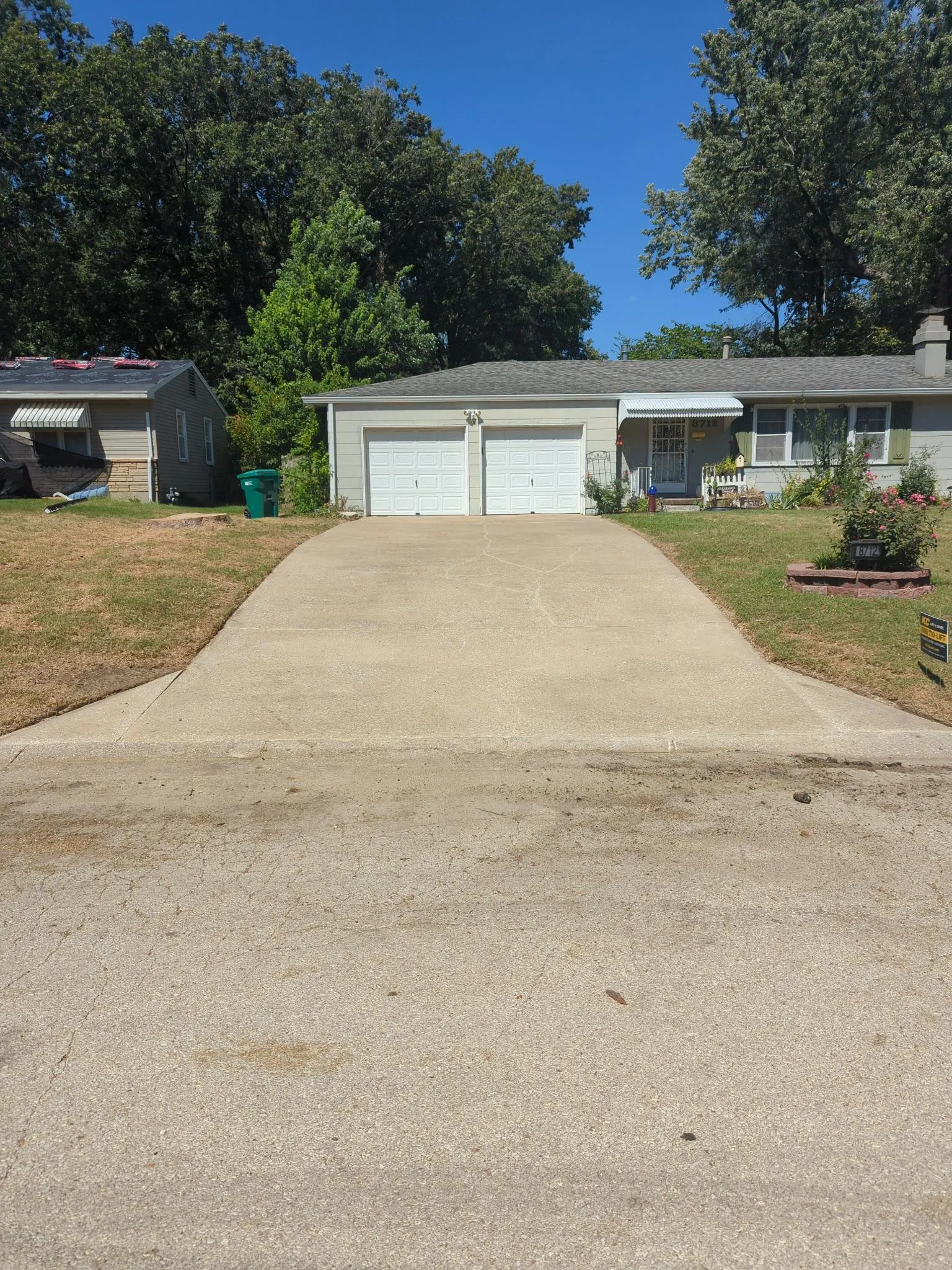 The Hummingbird Driveway concrete leveling project