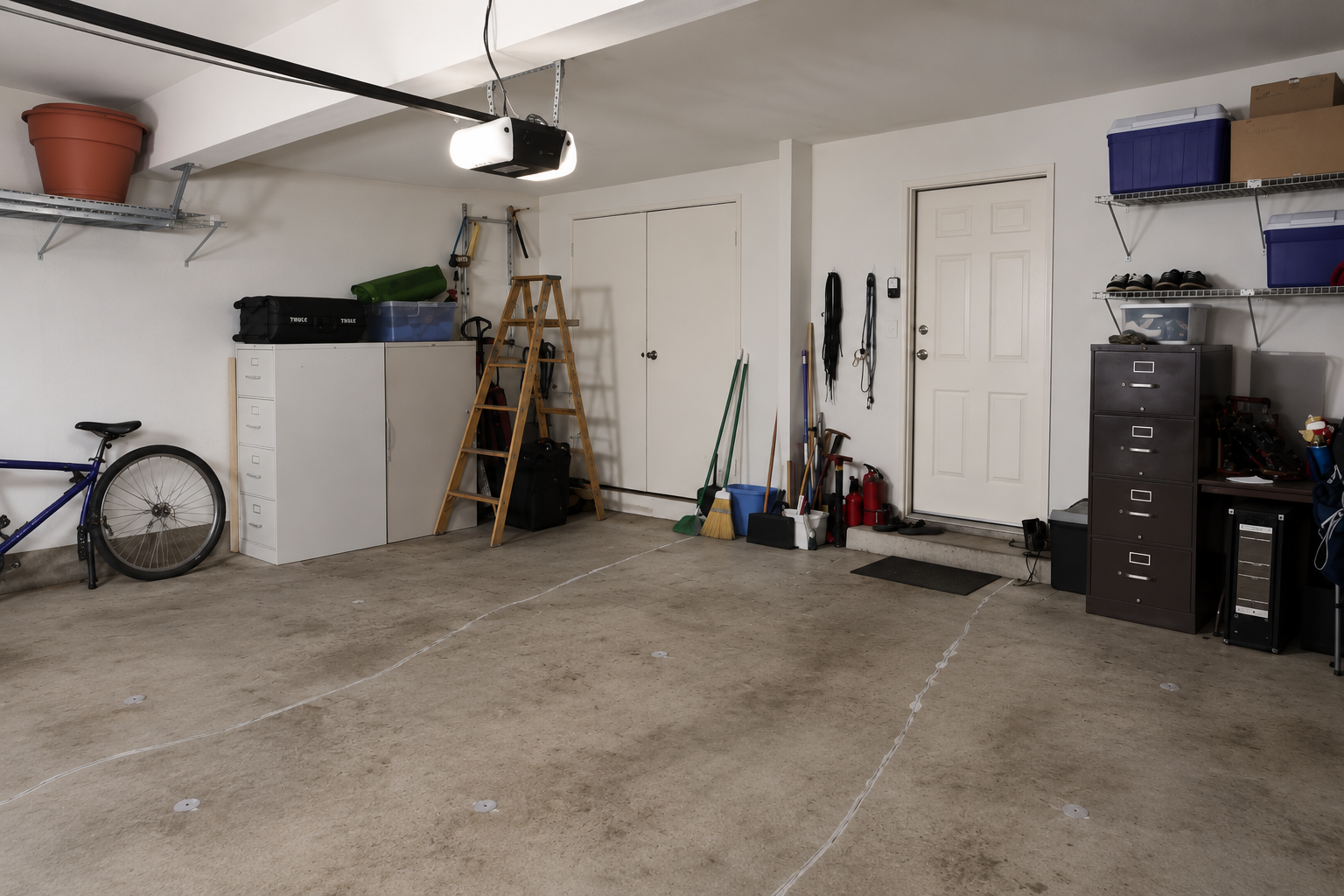 Garage slab leveling