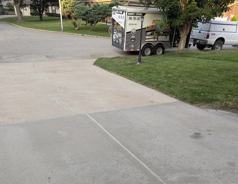 Completed concrete leveling project